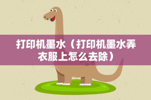 打印机墨水（打印机墨水弄衣服上怎么去除）