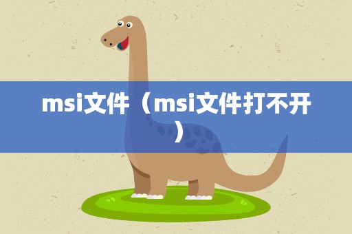 msi文件（msi文件打不开）