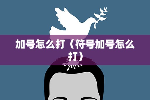 加号怎么打（符号加号怎么打）