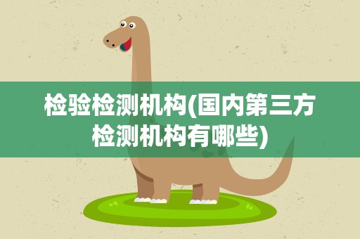 检验检测机构(国内第三方检测机构有哪些)