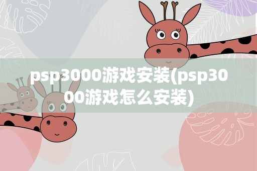 psp3000游戏安装(psp3000游戏怎么安装)