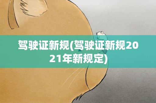 驾驶证新规(驾驶证新规2021年新规定)
