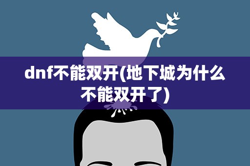 dnf不能双开(地下城为什么不能双开了)