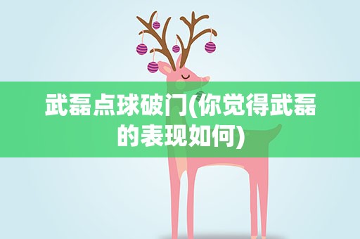 武磊点球破门(你觉得武磊的表现如何)