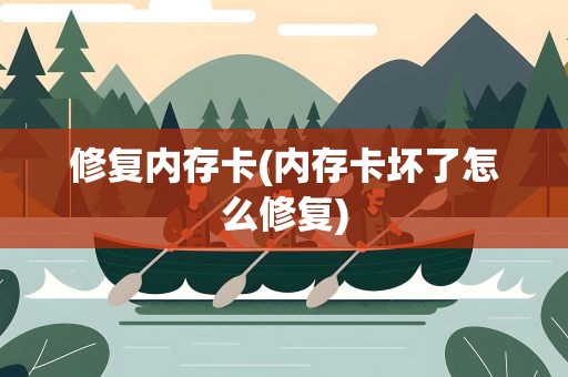 修复内存卡(内存卡坏了怎么修复)
