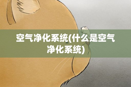 空气净化系统(什么是空气净化系统)