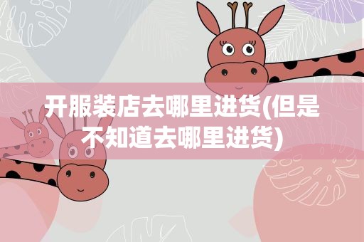 开服装店去哪里进货(但是不知道去哪里进货)