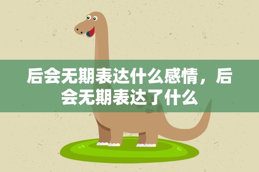 后会无期表达什么感情，后会无期表达了什么