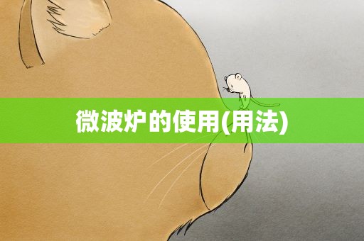 微波炉的使用(用法)