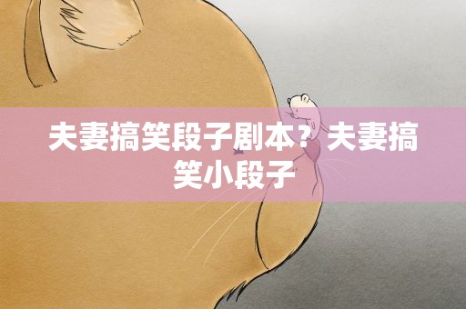 夫妻搞笑段子剧本？夫妻搞笑小段子