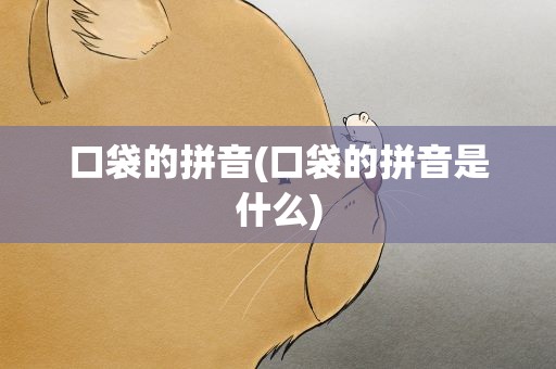 口袋的拼音(口袋的拼音是什么)