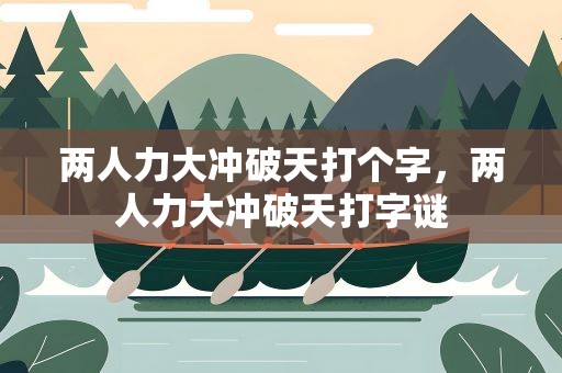 两人力大冲破天打个字，两人力大冲破天打字谜