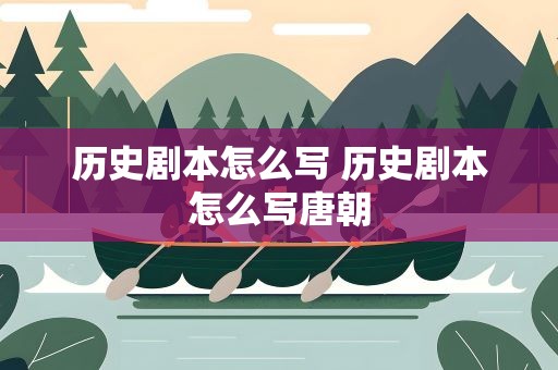 历史剧本怎么写 历史剧本怎么写唐朝