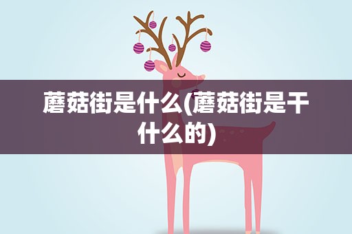 蘑菇街是什么(蘑菇街是干什么的)