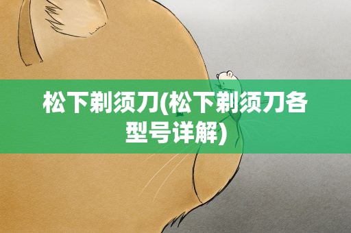 松下剃须刀(松下剃须刀各型号详解)