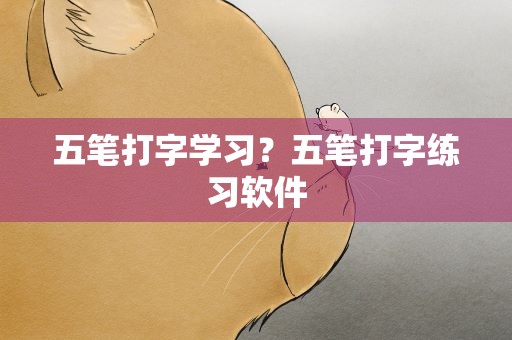 五笔打字学习？五笔打字练习软件