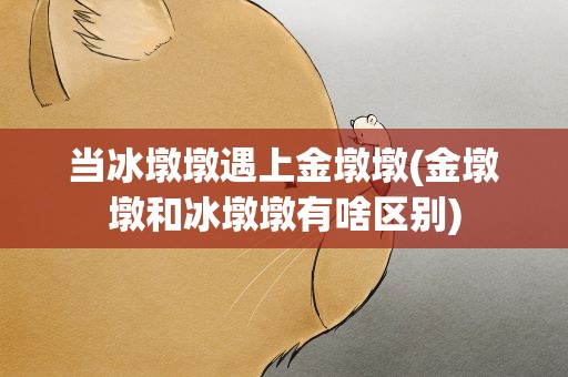 当冰墩墩遇上金墩墩(金墩墩和冰墩墩有啥区别)