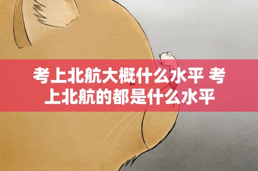 考上北航大概什么水平 考上北航的都是什么水平