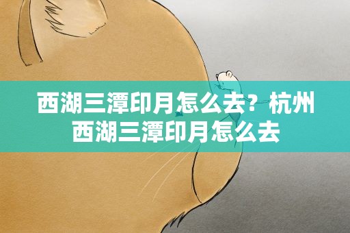 西湖三潭印月怎么去？杭州西湖三潭印月怎么去