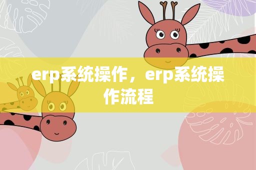 erp系统操作，erp系统操作流程