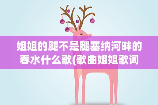姐姐的腿不是腿塞纳河畔的春水什么歌(歌曲姐姐歌词)