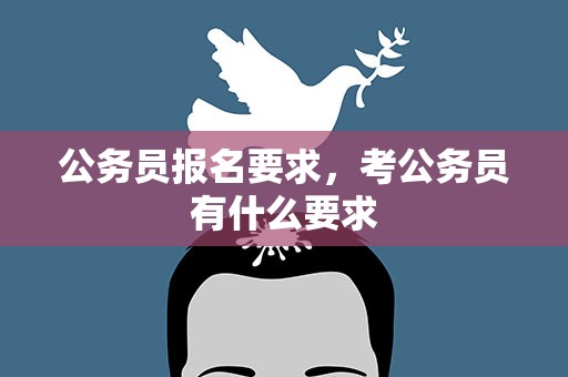 公务员报名要求，考公务员有什么要求