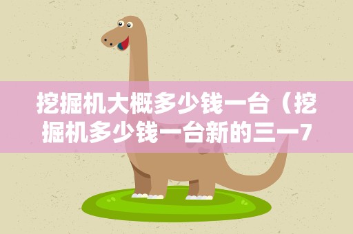 挖掘机大概多少钱一台（挖掘机多少钱一台新的三一75）