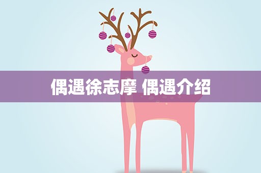 偶遇徐志摩 偶遇介绍