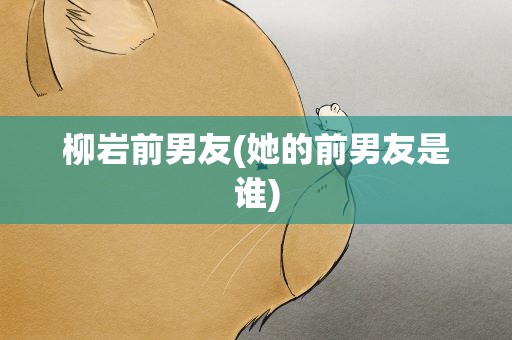 柳岩前男友(她的前男友是谁)