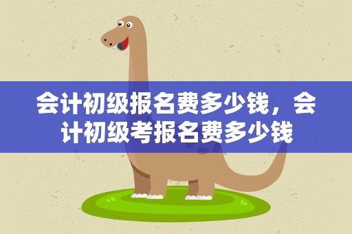 会计初级报名费多少钱，会计初级考报名费多少钱