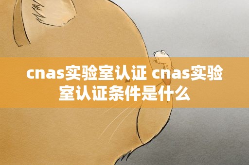 cnas实验室认证 cnas实验室认证条件是什么