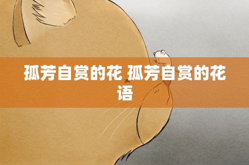 孤芳自赏的花 孤芳自赏的花语
