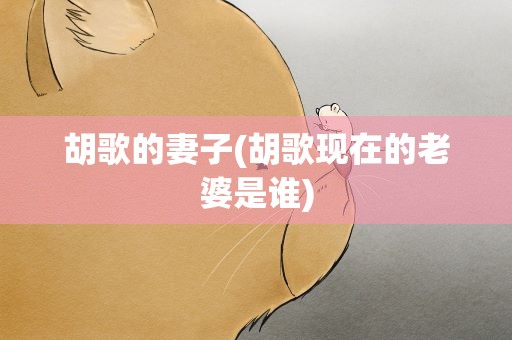 胡歌的妻子(胡歌现在的老婆是谁)