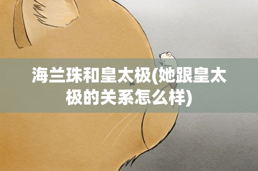 海兰珠和皇太极(她跟皇太极的关系怎么样)