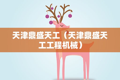 天津鼎盛天工（天津鼎盛天工工程机械）