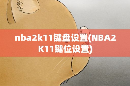 nba2k11键盘设置(NBA2K11键位设置)