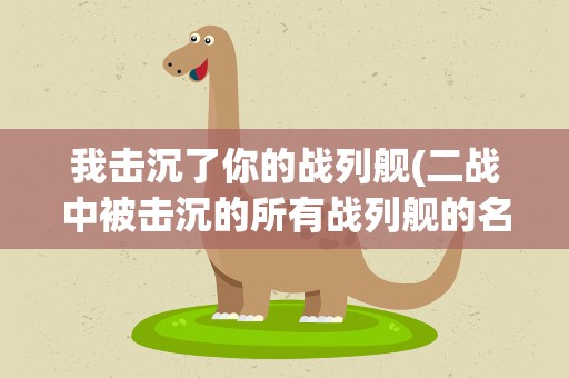 我击沉了你的战列舰(二战中被击沉的所有战列舰的名字。)