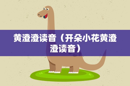 黄澄澄读音（开朵小花黄澄澄读音）
