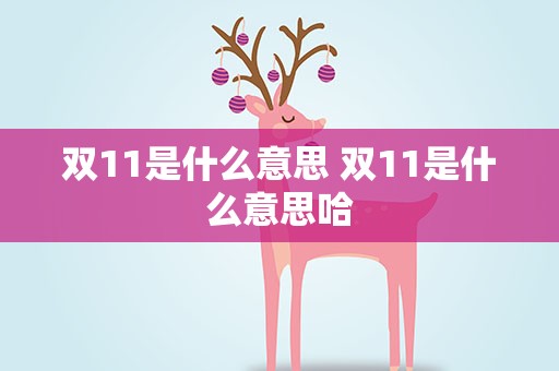 双11是什么意思 双11是什么意思哈