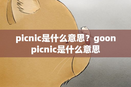 picnic是什么意思？goonpicnic是什么意思