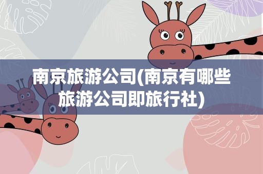南京旅游公司(南京有哪些旅游公司即旅行社)