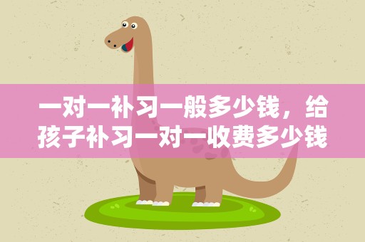 一对一补习一般多少钱，给孩子补习一对一收费多少钱