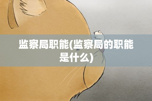 监察局职能(监察局的职能是什么)