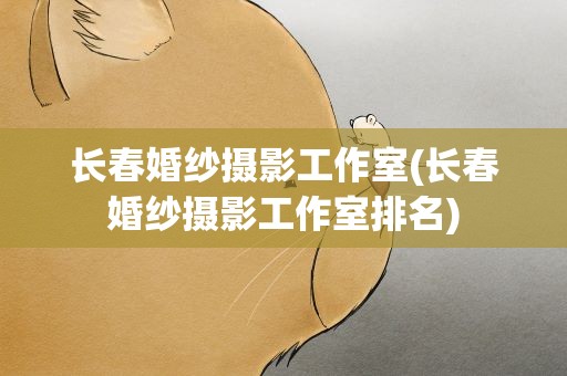 长春婚纱摄影工作室(长春婚纱摄影工作室排名)