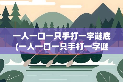 一人一口一只手打一字谜底(一人一口一只手打一字谜底是什么)