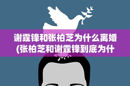 谢霆锋和张柏芝为什么离婚(张柏芝和谢霆锋到底为什么离婚呢)