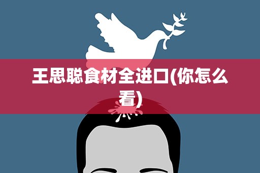 王思聪食材全进口(你怎么看)
