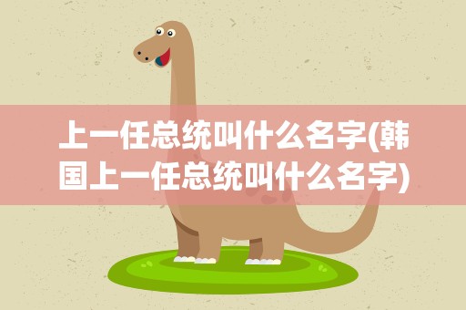 上一任总统叫什么名字(韩国上一任总统叫什么名字)