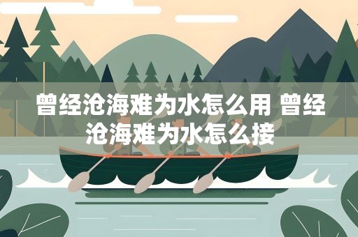 曾经沧海难为水怎么用 曾经沧海难为水怎么接