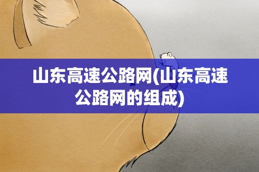 山东高速公路网(山东高速公路网的组成)